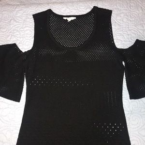 Black off the shoulder blouse